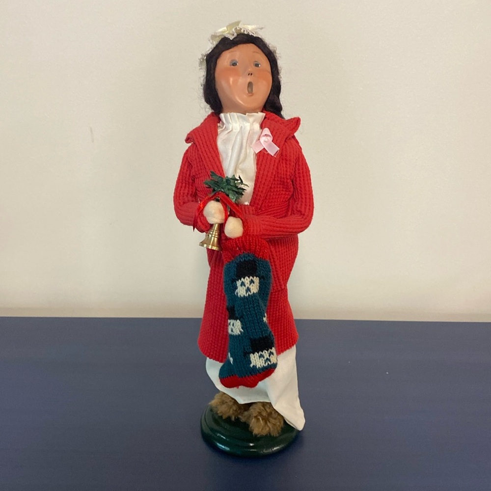 Buyers Choice Caroler; woman w/stocking